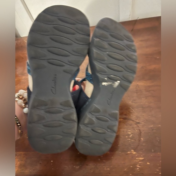 Clarks Collection Amanda Ease Women's Size 6.5 Blue Slingback Comfort Sandals - Picture 6 of 8